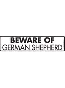 Beware Of German Shepherd Sign or Sticker (12" x 3")-1