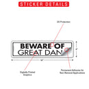 Beware Of Great Dane Sign or Sticker (12" x 3")-2