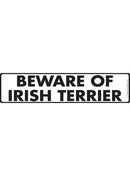 Beware Of Irish Terrier Sign or Sticker (12" x 3")-1