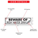 Beware Of Irish Water Spaniel Sign or Sticker (12" x 3")-3