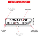 Beware Of Jack Russell Terrier Sign or Sticker (12" x 3")-3