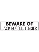 Beware Of Jack Russell Terrier Sign or Sticker (12" x 3")-1