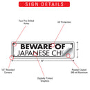 Beware Of Japanese Chin Sign or Sticker (12" x 3")-3