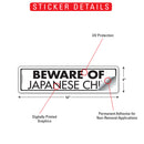 Beware Of Japanese Chin Sign or Sticker (12" x 3")-2