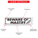 Beware Of Mastiff Sign or Sticker (12" x 3")-3