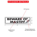 Beware Of Mastiff Sign or Sticker (12" x 3")-2