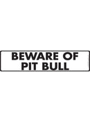 Beware Of Pit Bull Sign or Sticker (12" x 3")-1