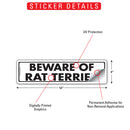 Beware Of Rat Terrier Sign or Sticker (12" x 3")-2