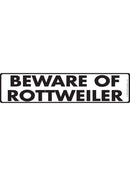 Beware Of Rottweiler Sign or Sticker (12" x 3")-1