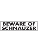 Beware Of Schnauzer Sign or Sticker (12" x 3")-1