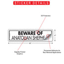 Beware Of Anatolian Shepherd Sign or Sticker (12" x 3")-2