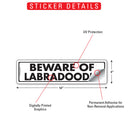 Beware Of Labradoodle Sign or Sticker (12" x 3")-2