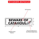 Beware Of Catahoula Sign or Sticker (12" x 3")-2