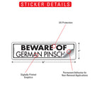 Beware Of German Pinscher Sign or Sticker (12" x 3")-2