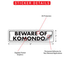 Beware Of Komondor Sign or Sticker (12" x 3")-2