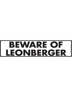 Beware of Leonberger Sign or Sticker (12" x 3")