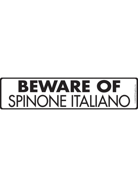 Beware of Spinone Italiano Sign or Sticker (12" x 3")