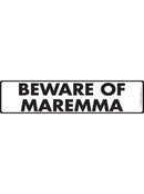 Beware Of Maremma Sign or Sticker (12" x 3")-1