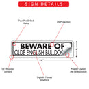 Beware Of Olde English Bulldogge Sign or Sticker (12" x 3")-3