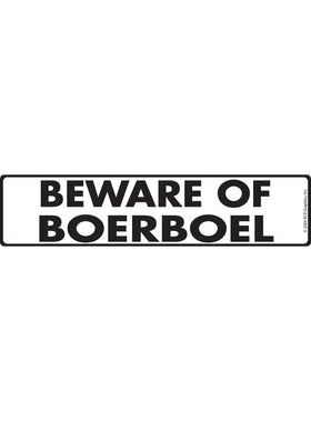 Beware of Boerboel Sign or Sticker (12" x 3")