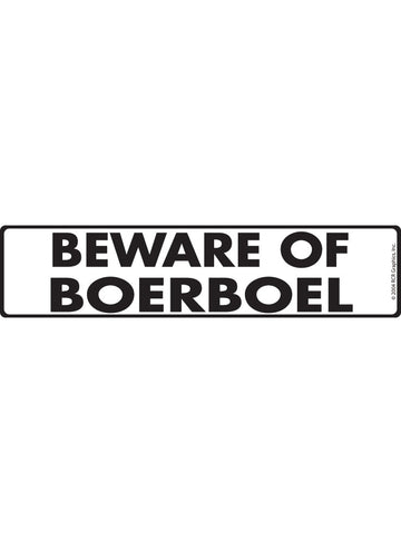 Boerboel - Beware of Dog Aluminum Sign or Vinyl Sticker - 12x3 Inch, Weatherproof Novelty