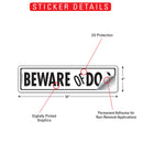 Beware Of Dog Sign or Sticker (12" x 3")-2