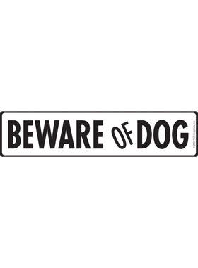 Beware of Dog Sign or Sticker (12" x 3")