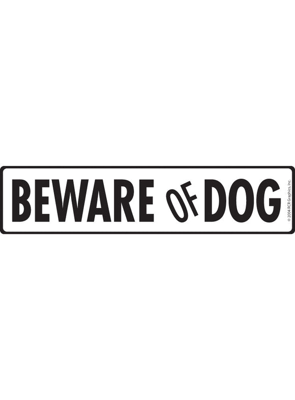 Beware of Dog Sign or Sticker (12" x 3")
