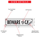 Beware Of Cat Sign or Sticker (12" x 3")-3