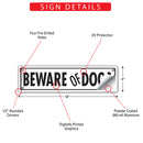 Beware Of Dogs Sign or Sticker (12" x 3")-3