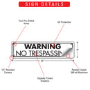 Warning - No Trespassing Sign or Sticker (12" x 3")-3