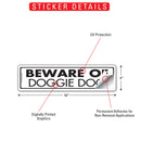 Beware Of Doggie Doo Sign or Sticker (12" x 3")-2