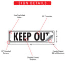 Keep Out Sign or Sticker (12" x 3")-3