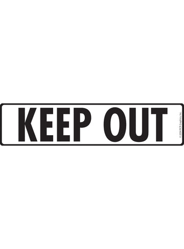 Keep Out Sign or Sticker (12" x 3")