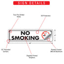No Smoking Sign or Sticker (12" x 3")-3