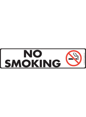 No Smoking Sign or Sticker (12" x 3")