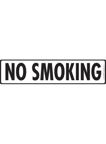 No Smoking Sign or Sticker (12" x 3")