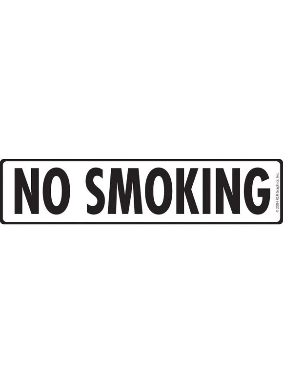 No Smoking Sign or Sticker (12" x 3")