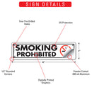 Smoking Prohibited Sign or Sticker (12" x 3")-3