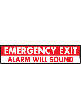 Emergency Exit Sign or Sticker (12" x 3")