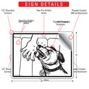 Reach Over the Fence Dog Sign (12" x 9")-2