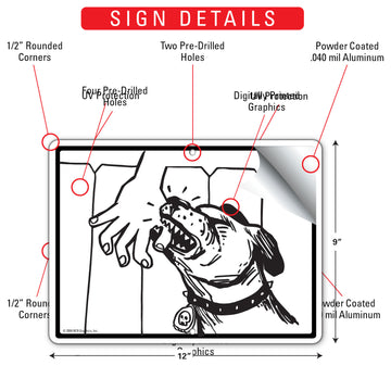 Reach Over The Fence Aluminum Sign - 12x9 Inch, Heavy Duty Weatherproof Yard - 0