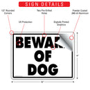 Beware Of Dog Sign (12" x 9")-2
