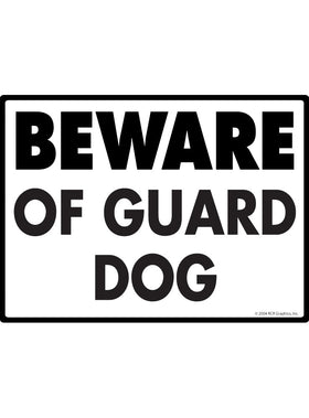Beware of Guard Dog Sign Exterior Aluminum Sign