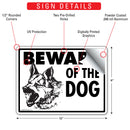 Beware Of The Dog - German Shepherd Sign (12" x 9")-2