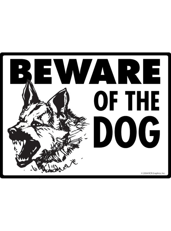 Beware of German Shepherd Dog Sign Exterior Aluminum Sign