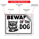 Beware Of The Dog - Pit Bull Sign (12" x 9")-2
