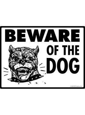 Beware of Pit Bull Dog Sign Exterior Aluminum Sign