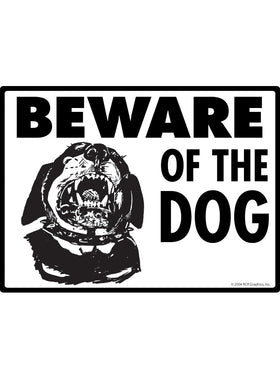 Beware of Rottweiler Dog Sign Exterior Aluminum Sign