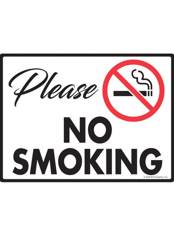 Please! No Smoking Sign